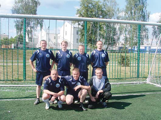 Футбольная команда Барановичского комбината ЖБК на областной отраслевой спартакиаде