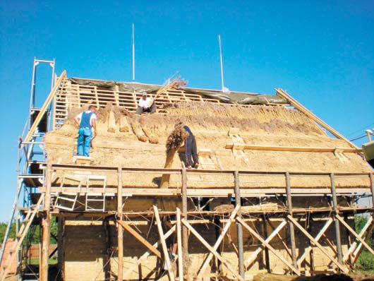 строительство дома из тростника