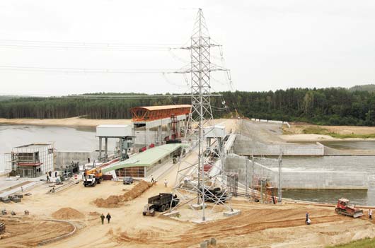 Гродненская ГЭС, конец июля 2012 года