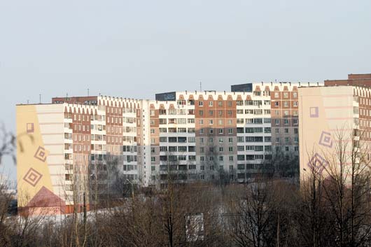 многоэтажные дома в Октябрьском районе Минска