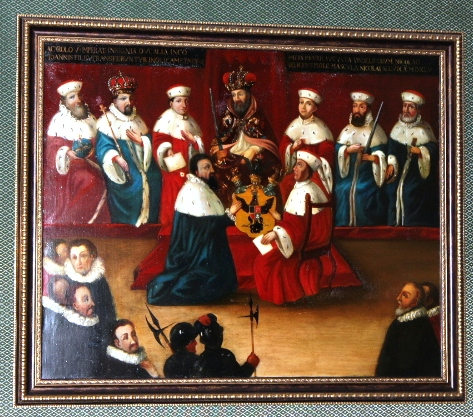 картина «Император Карл V на Аугсбургском съезде назначает Николая, сына Яна, и его потомков князьями на Олыке и Несвиже, находящихся под властью Николая с 1545»